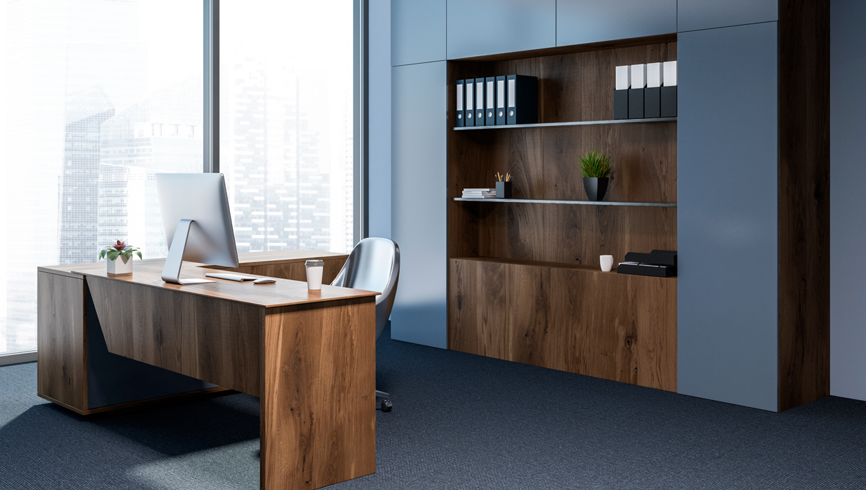 commercial joinery executive office desk.