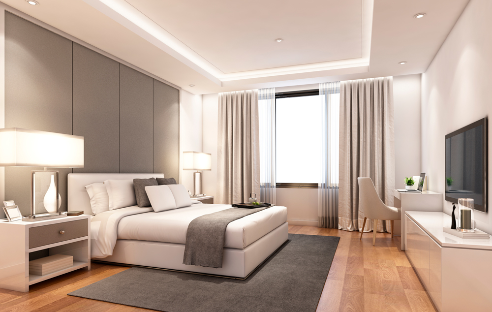 beige bedroom.