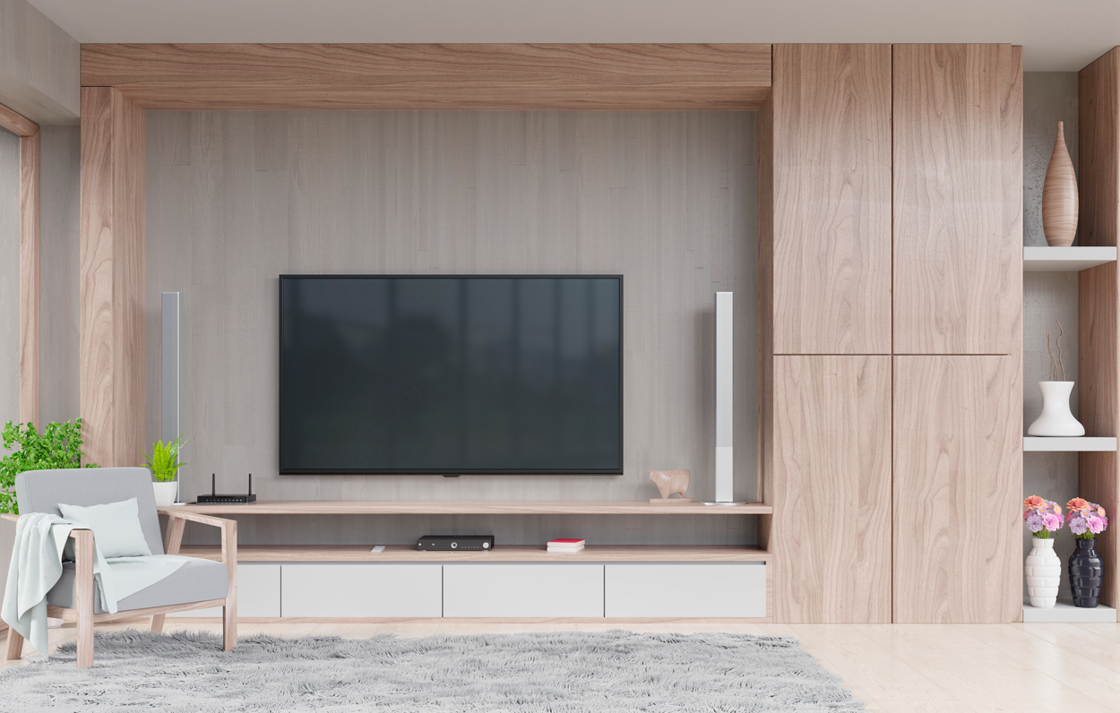 large tv wall.