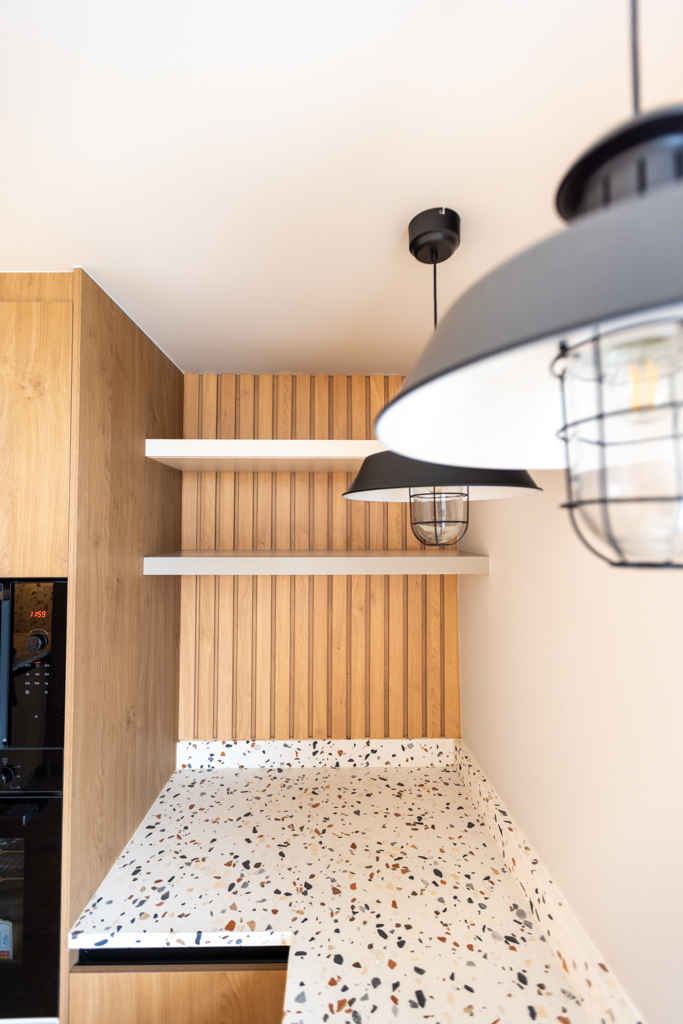 kitchen counter with pattern