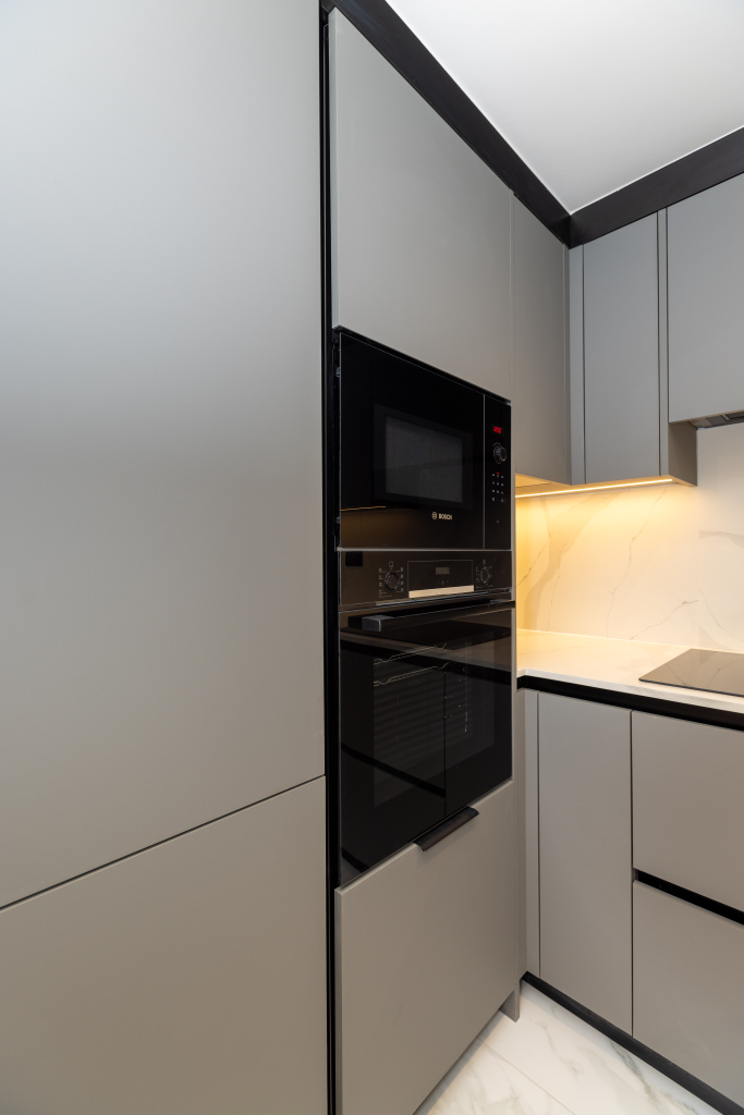 kitchen oven and microwave